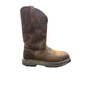 RED HEAD BRAND MEN'S SIZE 11W BONE DRY WATERPROOF LEATHER‎ WORK BOOTS Wellington
